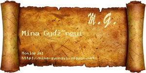 Mina Gyöngyi névjegykártya
